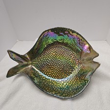 Tropical Fish Shaped Iridecent Painted Glass ...