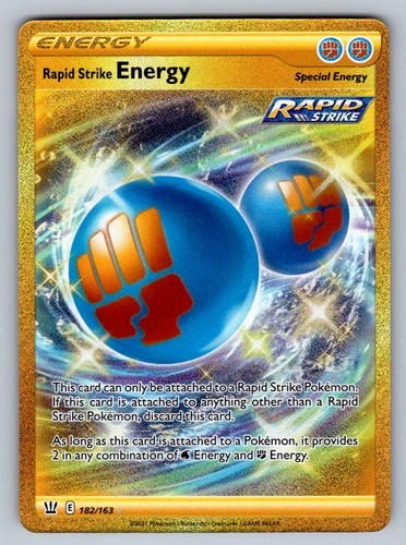Rapid Strike Energy (Secret) Holo Secret Rare SWSH05: Battle Styles 182/163 NM