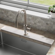 Faucet Mat for Kitchen Sink - Water Absorbing Stone Tray for Sink, Diatomite ...