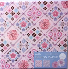 amifa Flower 3 Design Origami Paper Japan 8 Sheets