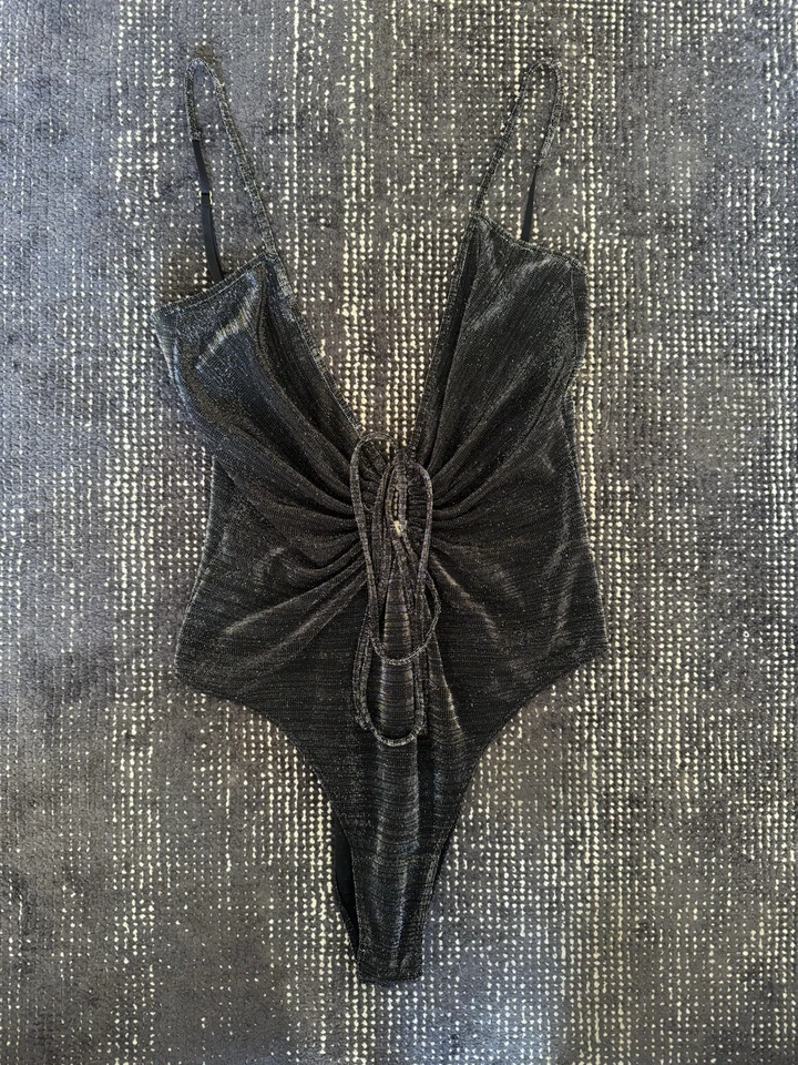 For Love and Lemons Metallic Gold Lingerie One Piece Bodysuit - Image 4 of 4