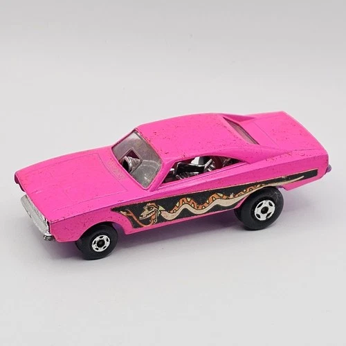 Vintage 1971 Lesney Matchbox Superfast No. 70 Pink Dodge Charger Dragster