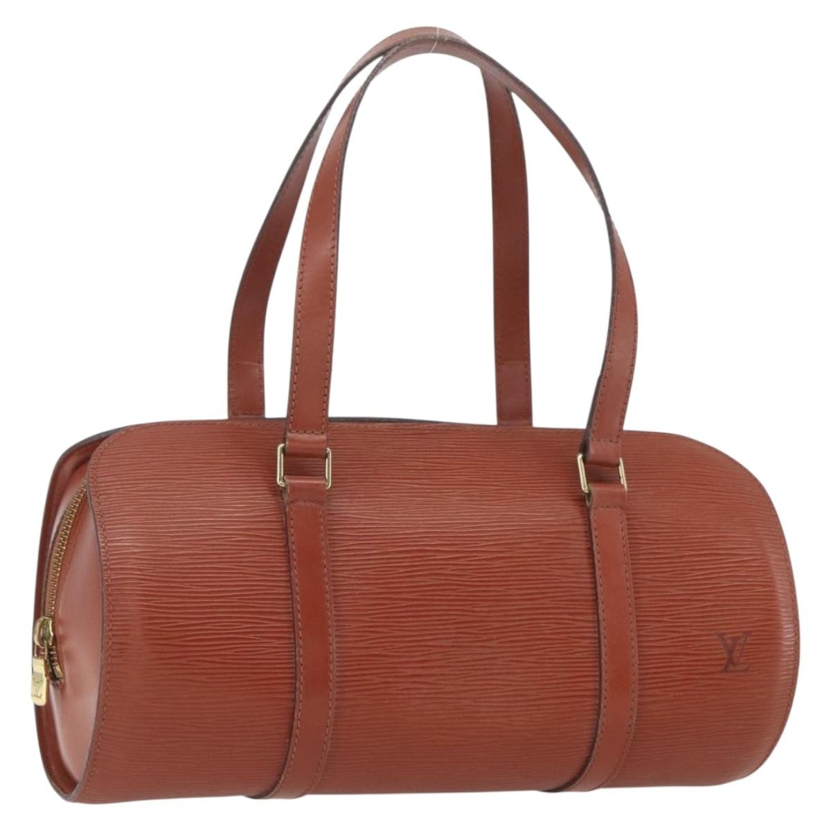 LOUIS VUITTON Epi Soufflot Hand Bag Brown M52223 LV Auth ka1476
