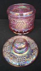 FENTON Art Glass Grape & Cable Tobacco Jar Petal Pink Iridized 7.5" SEE PHOTOS — photo 3