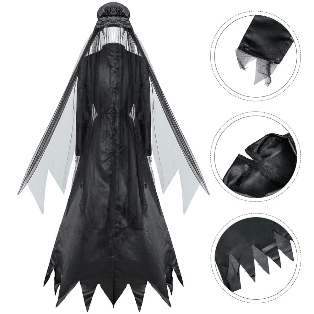 VETEMENTS 1 Set Costume Halloween Costume Halloween Vestito Lungo Maschera Abbigliamento