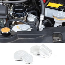 For Subaru WRX 2021-2023 4x Silver Aluminum Engine Cabin Gas Fule Cap Trim Cover
