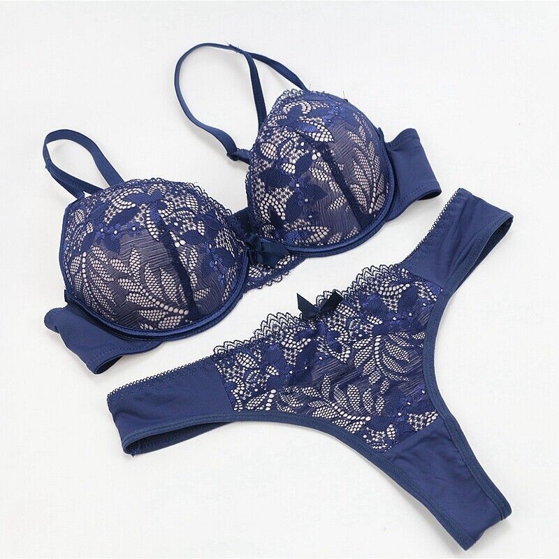 UK Sz Women Sexy Floral Lace Extreme push up Bra sets Laides Underwear