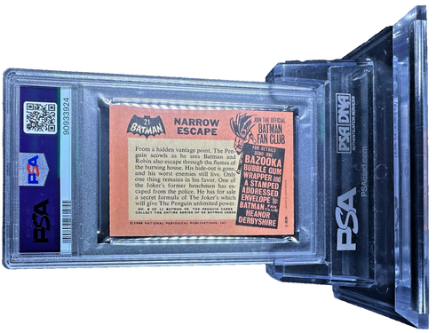 Batman Fan Club Back A&BC 1966 NARROW ESCAPE 1/1 #21 EX-MINT PLUS 6.5-garno PSA - Picture 4 of 7