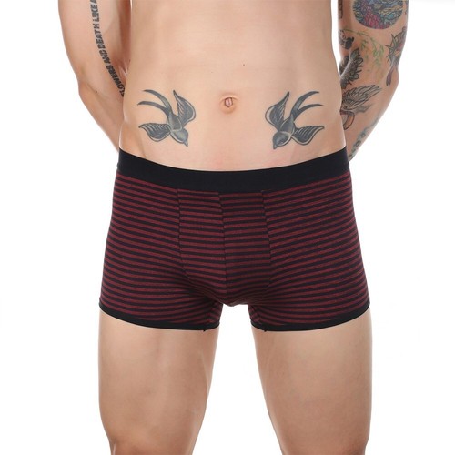 Men Boxer Briefs Stripe Underwear Low rise Stretch Lingerie Pouch Panties Shorts - Bild 7 von 7