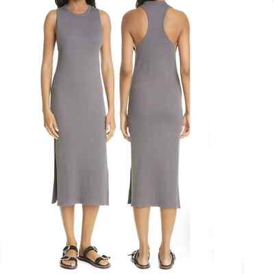 Rag & Bone FAB! The Essential Rib Bodycon Stretch Midi Tank Dress Gray L