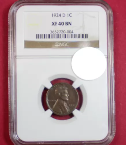 1924-D LINCOLN CENT NGC XF40