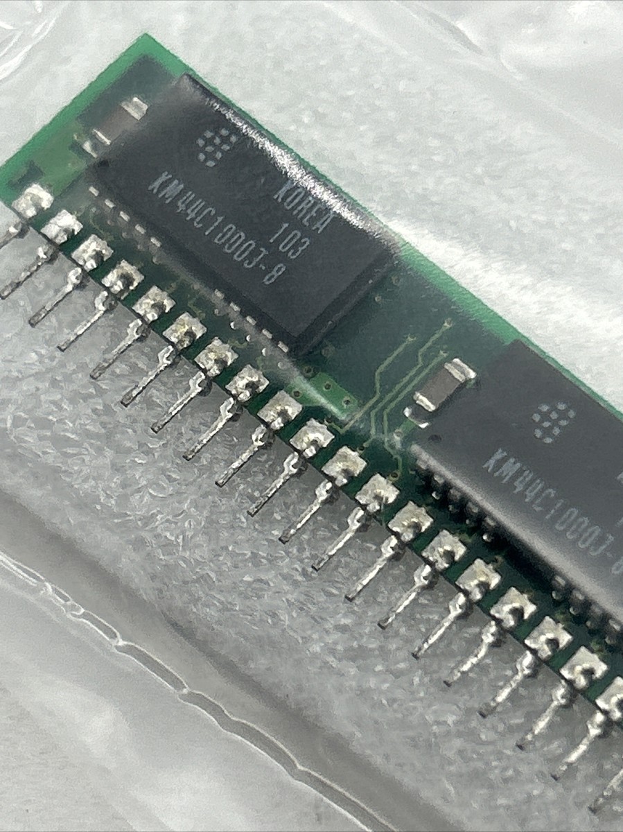 1MB SIPP Memory Module, 80 ns, 1x8 2-Chip Non-Parity Ram Very Rare
