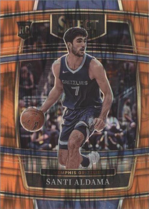 Santi Aldama /25シリ RC auto 1stナンバー 2021-22 Panini Select - Concourse Santi Aldama #64 Orange Flash