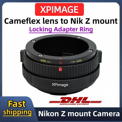 Kinoptik Cameflex Lens to Nikon Z-mount Camera for XPIMAGE Locking Adapter