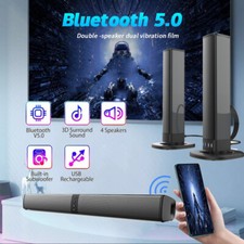 Detachable Sound Bar TV Home Theater Stereo Sound System Bluetooth 5.0 Speakers