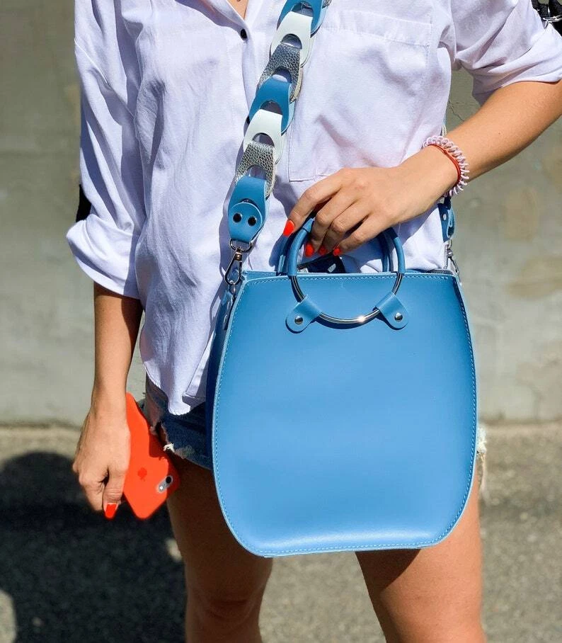 COACH Borsa a mano donna VERA PELLE cioccolato marrone scuro borsetta tracolla