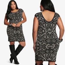 TORRID Floral Bodycon Knit Dress Plus 3X Nwot 