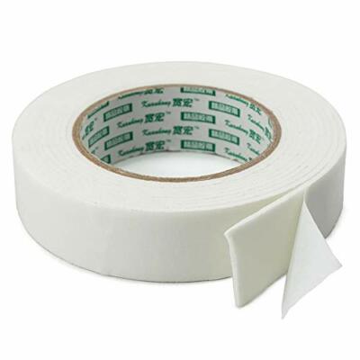Wide Thick Double-Sided Sticky Foam Tape, 0.10'' Thick, 1.25'' Wide x 118'' Long