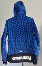 Rare NIKE x GYAKUSOU Blue Quilted REFLECTIVE 3M Hooded Jacket 743342 400 sz M