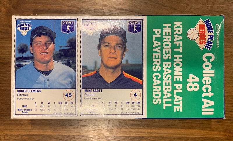 1987 Kraft Home Plate Heroes Baseball - Roger Clemens - Mike Scott - New Box