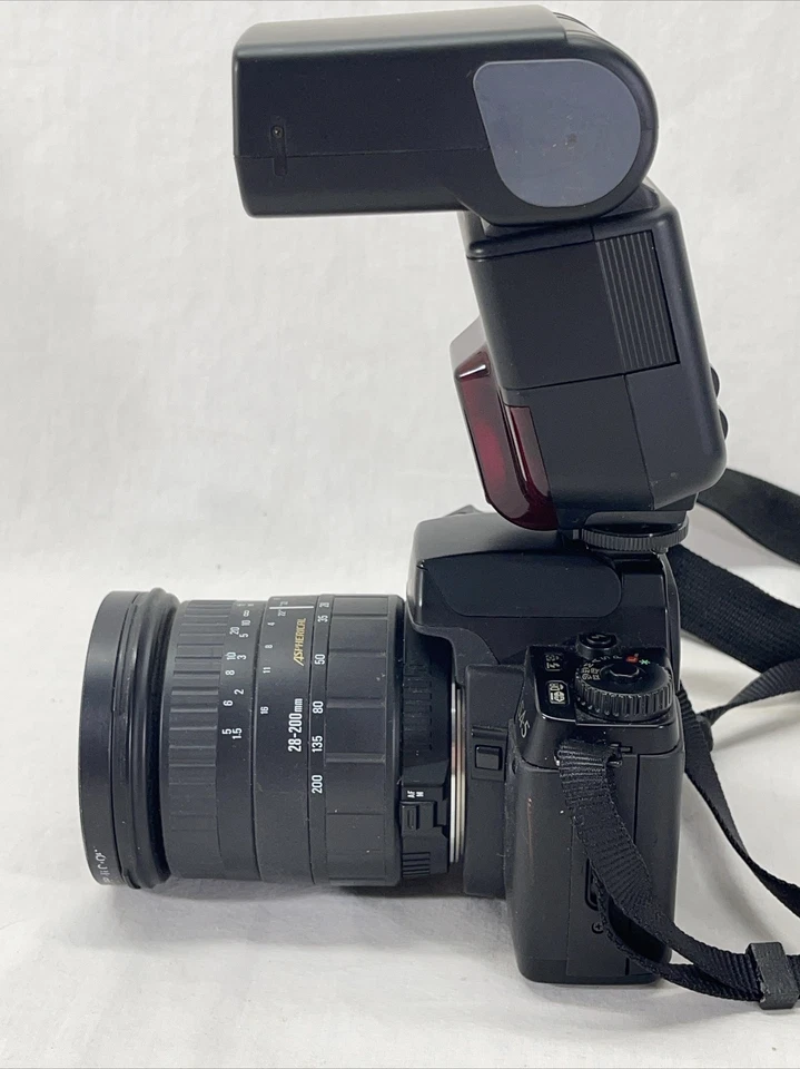 Paquete de lente y cámara Sigma SA-5 zoom SIGMA 28-200 mm lente - flash EF-430 Foto 4 de 4