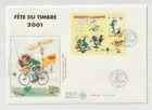 France 2001 SG3709ms FDC-Gaston Lagaffe (cartoon character) by Andre Franquin