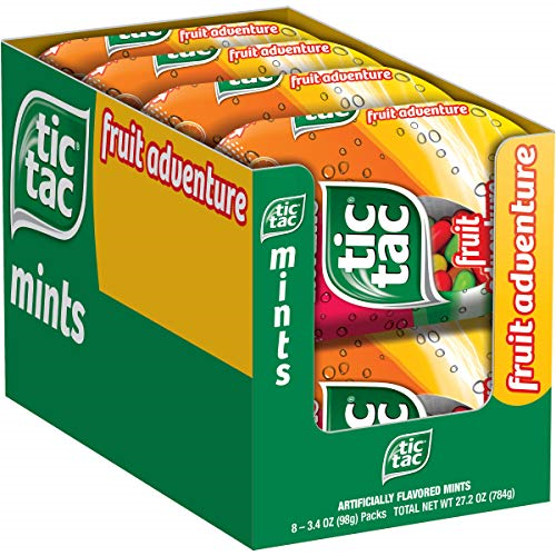 Tic Tac Fresh Breath Mints Fruit Adventure Case of 8 Containers