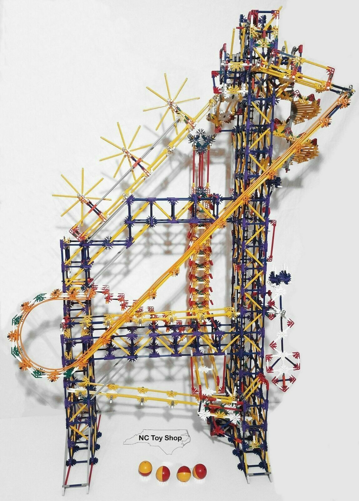 KNEX Big Ball Factory ENSEMBLE COMPLET (pas de boîte) avec instructions et  moteu