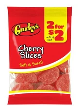 Gurley's Cherry Slices, Gummy Fruit Candy, Sweet and Chewy (Pack of 12)