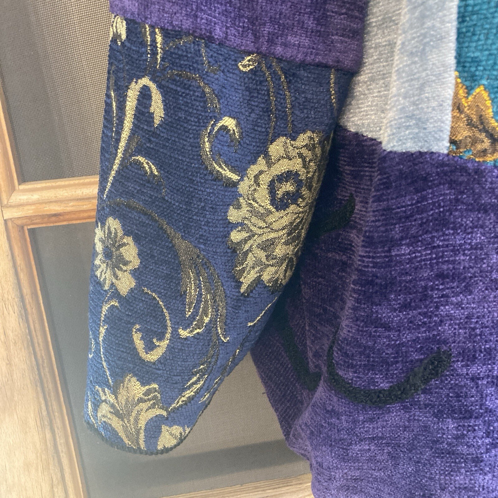 Indigo Moon Women Blue Patchwork Embroidered Leav… - image 8