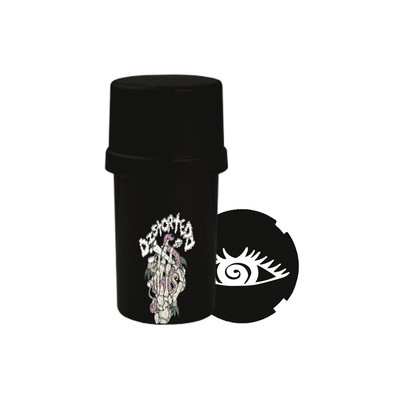 The Medtainer Storage w/ Grinder ''Distortedd'' Black - 20 Dram