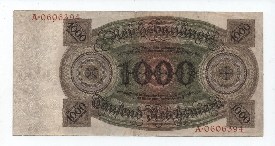 GERMANY 1000 REICHSMARK 1924 PICK 179 LOOK SCANS - Image 2 of 2