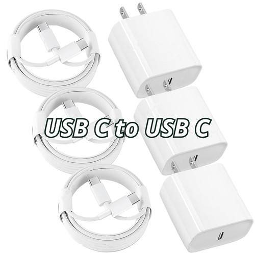 20W USB C Power Adapter Cube Type C Fast Charger Cord For Android Samsung Google - Afbeelding 1 van 10