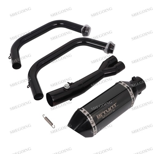 Slip On For Kawasaki Vulcan S 650 Escape Exhaust Front Pipe Exhaust Full System - Picture 5 of 6