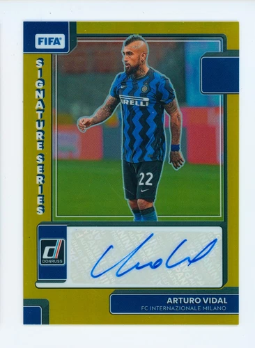 2022-23 Arturo Vidal Panini Donruss Signature Series Gold Holo Autographed 9/10