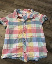 Boys Tommy Bahama Button Down Shirt Size 7 Plaid