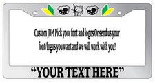 Chrome License Plate Frame Custom Saying And Color Jdm Auto Accessory Novelty Chrome License Plate Frame Custom Saying And Color Jdm Auto Accessory Novelty