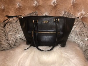 prada black and gold bag
