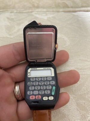 Vintage Casio FTP-30 Flip Top Calculator Databank Watch RARE