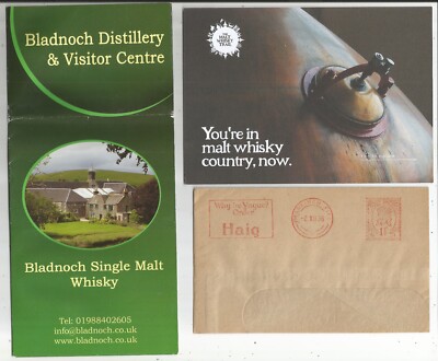 Unusual Scotch whisky group on Haig cover, postcard and labels plus brochure