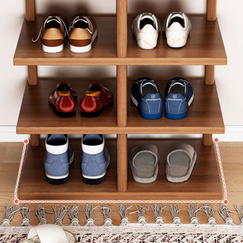6/8 Tier Vertical Shoe Rack Tall Shoe Tower Storage Shelf Organizer Shoe Tower - Picture 9 of 18