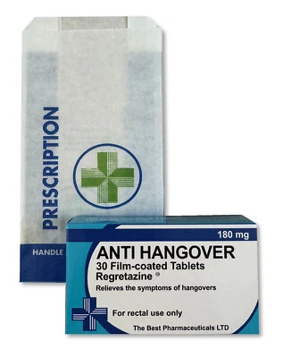 BOL LTD Anti Hangover Novelty Joke Pill Tablet Box - Fun Rude Xmas/Birthday Gift - Funny