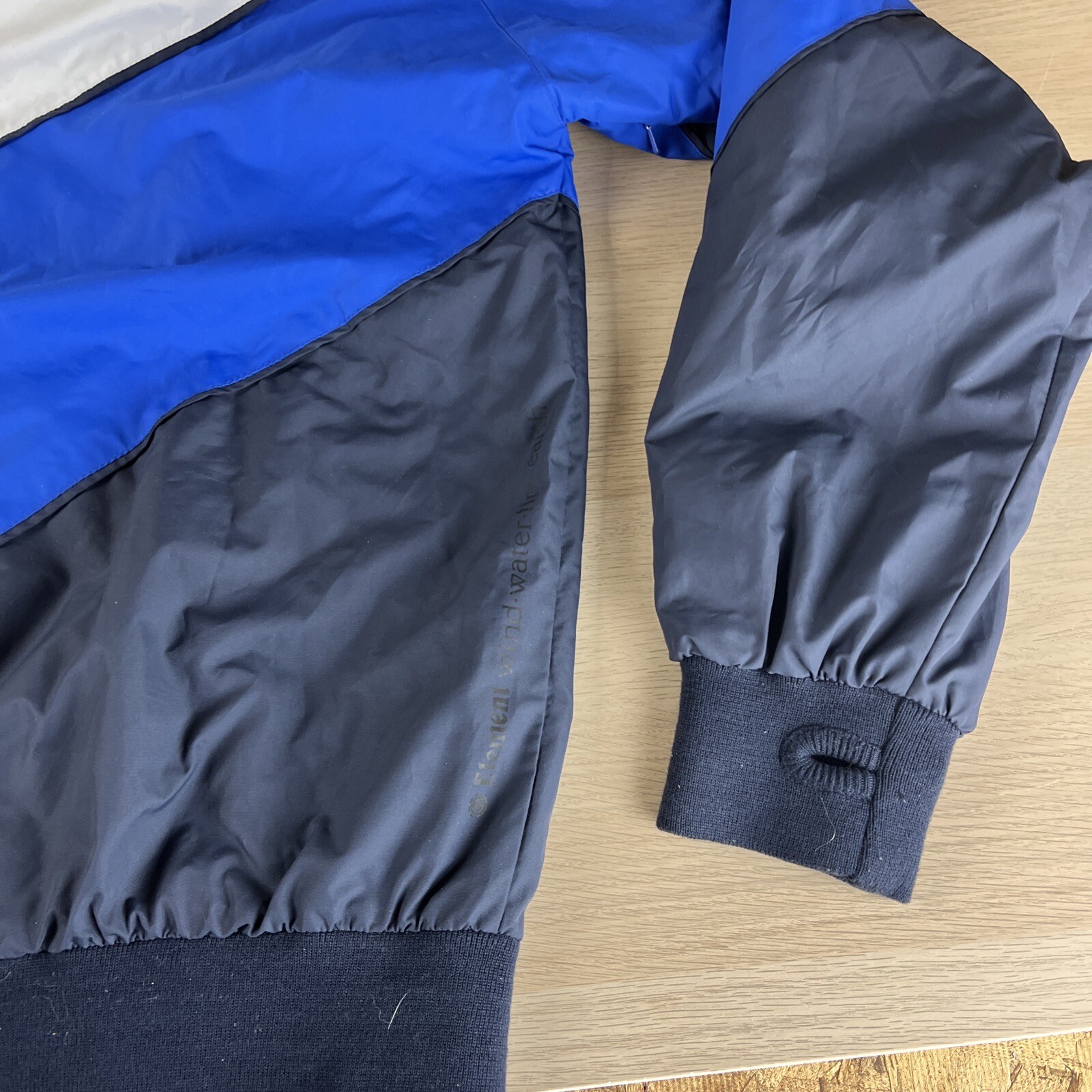 Medium Element Jacket WIndbreaker White & Blue Fu… - image 14