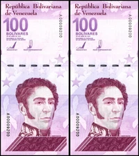 VENEZUELA 100 DIGITALES banknotes 2pcs 2021 UNC 200 million bolivars USA SELLER!