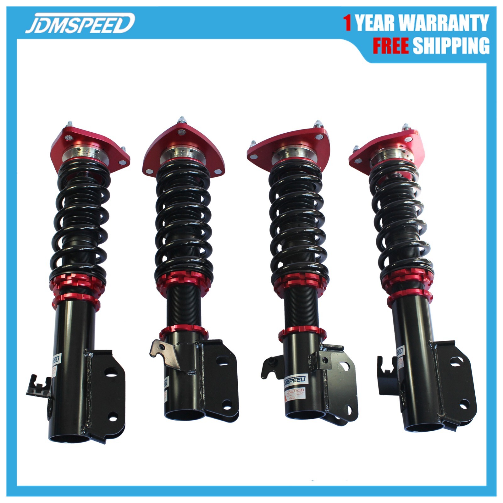 Strut Red Set 4× Red Coilovers Struts Fit Subaru Impreza 02-07 WRX GDB GDA 03-08 ...