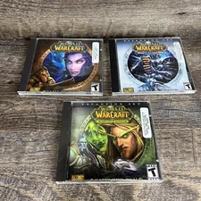 Lot of 3 World Of Warcraft PC Games WWC, Wrath Of The Lich, Burning Crusade