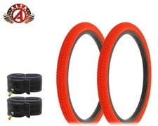 2 Alta Performance BMX BICYCLE Infection FREESTYLE TIRE 20" x 1.75" RED W/TUBES