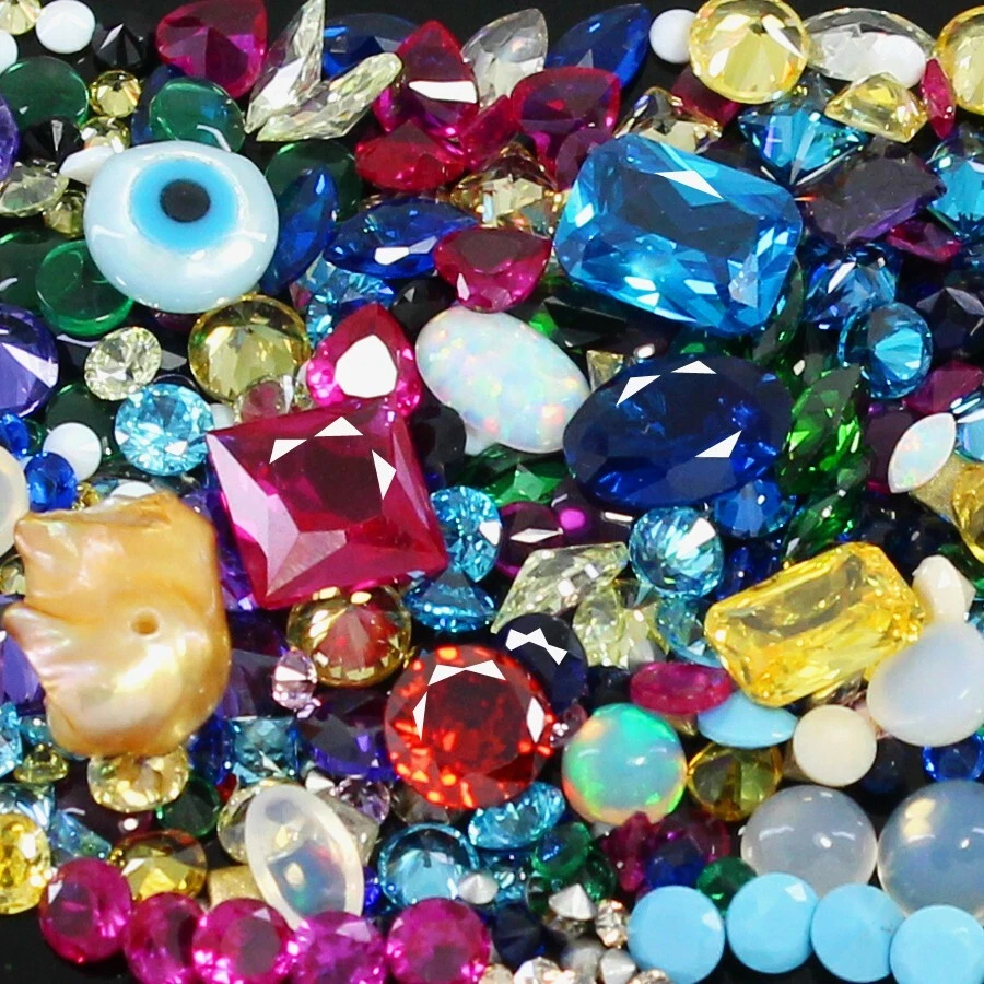 Certificado Natural Esmeralda Rubí Zafiro Turquesa Turquesa Ópalo 125 Pcs Foto 2 de 4