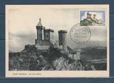 carte 1er jour  le château de  09  Foix    1958
