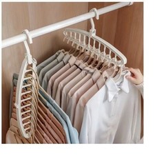 Ergonomic Multi-function Saving space Clothes folding hanger organizer